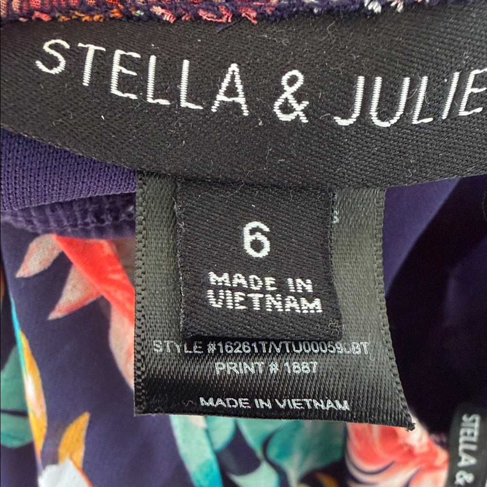Floral Ruffle Maxi Dress - Navy Multicolor - Picture 6 of 6